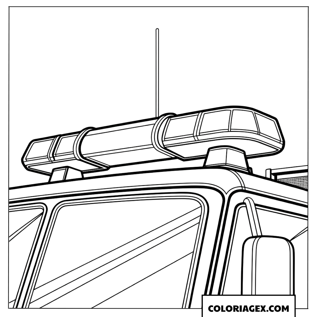 Coloriage du bloc de signalisation lumineuse du camion
