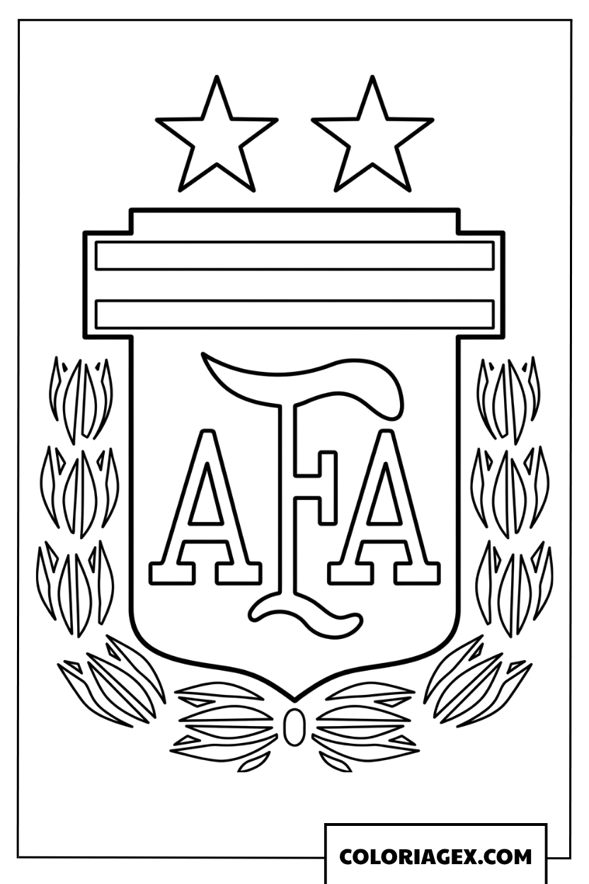 Coloriage du logo officiel de l equipe d Argentine