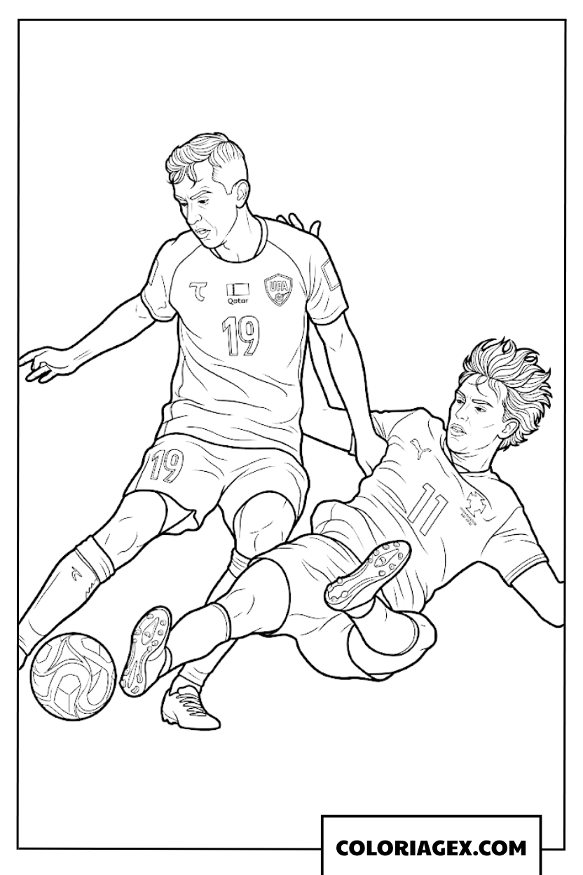 Coloriage du tacle defensif de Joao Felix numero 11