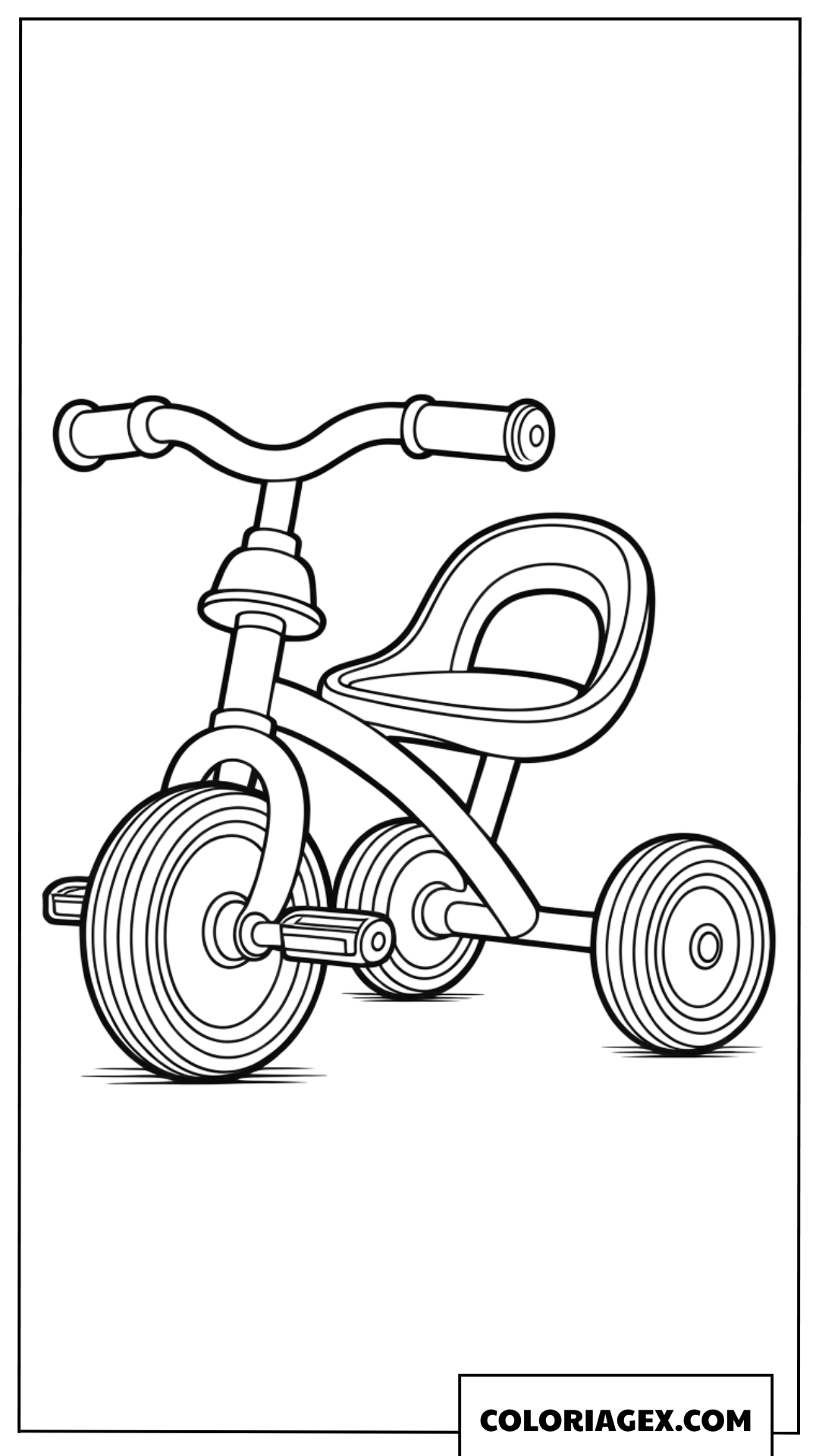 Coloriage dun petit tricycle pour enfant