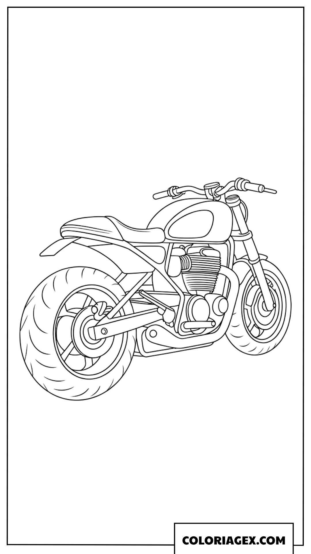 Coloriage dune moto de style sportif
