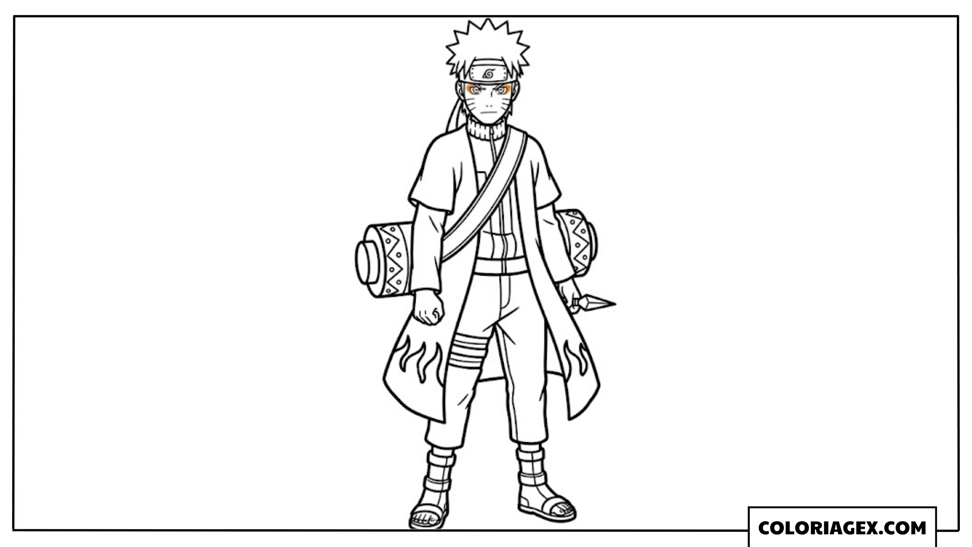 Coloriages Naruto Shippuden en pied