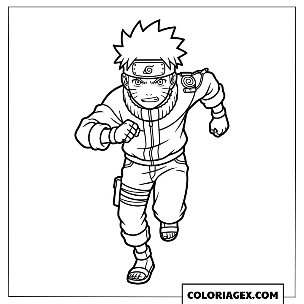 Coloriages Naruto courant rapidement