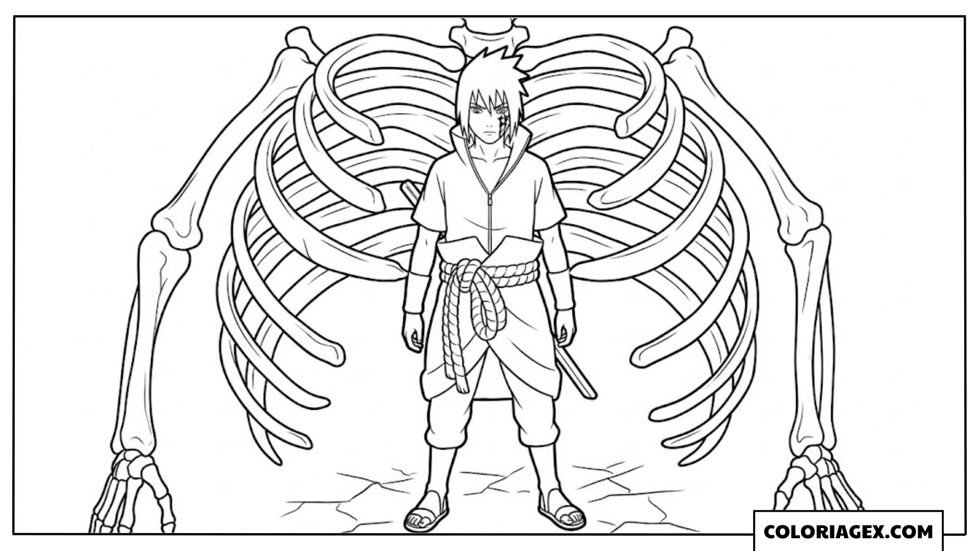 Coloriages Sasuke avec Susanoo