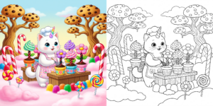 ft - Coloriages chat licorne ft