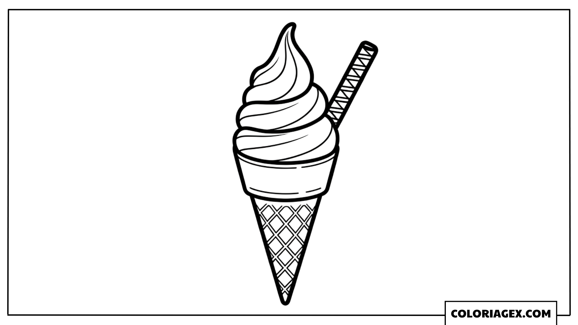 Cornet de glace twist coloriage