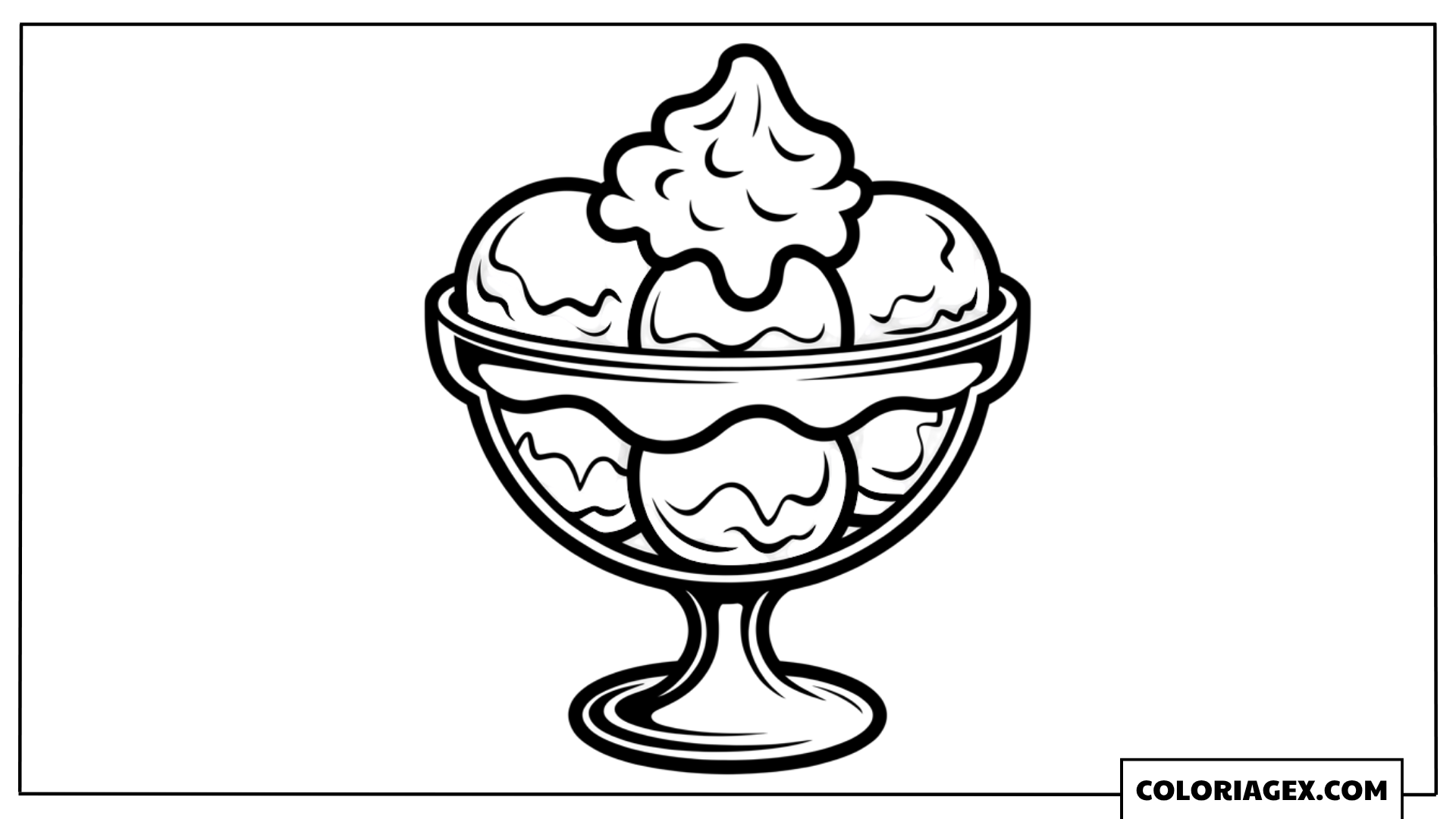 Coupe de glace sundae coloriage