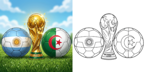 ft - Coupe du Monde 2026 : Coloriage Argentine vs Algérie ft