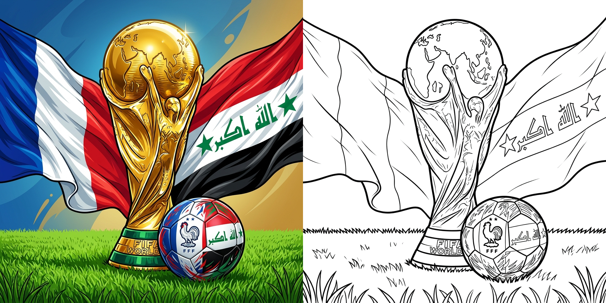 ft - Coupe du Monde 2026 : Coloriage France vs Irak ft