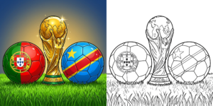 ft - Coupe du Monde 2026 : Coloriage Portugal vs RD Congo ft