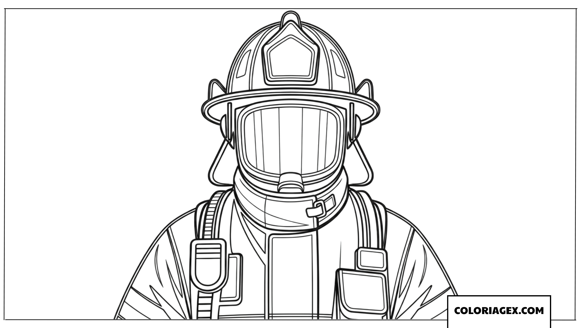 Dessin Équipement Respiratoire et Masque de Pompier