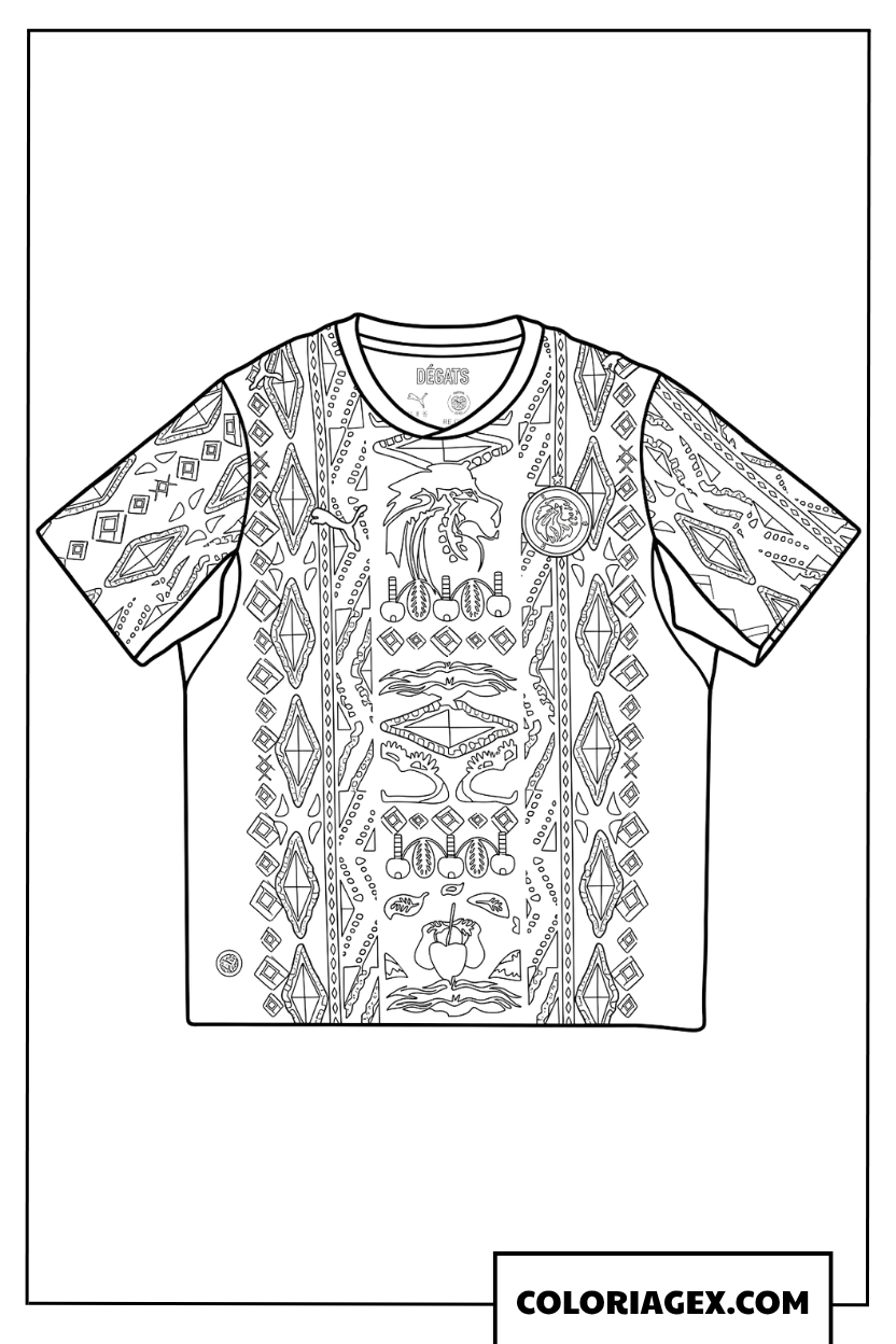 Dessin Maillot de Football du Senegal World Cup