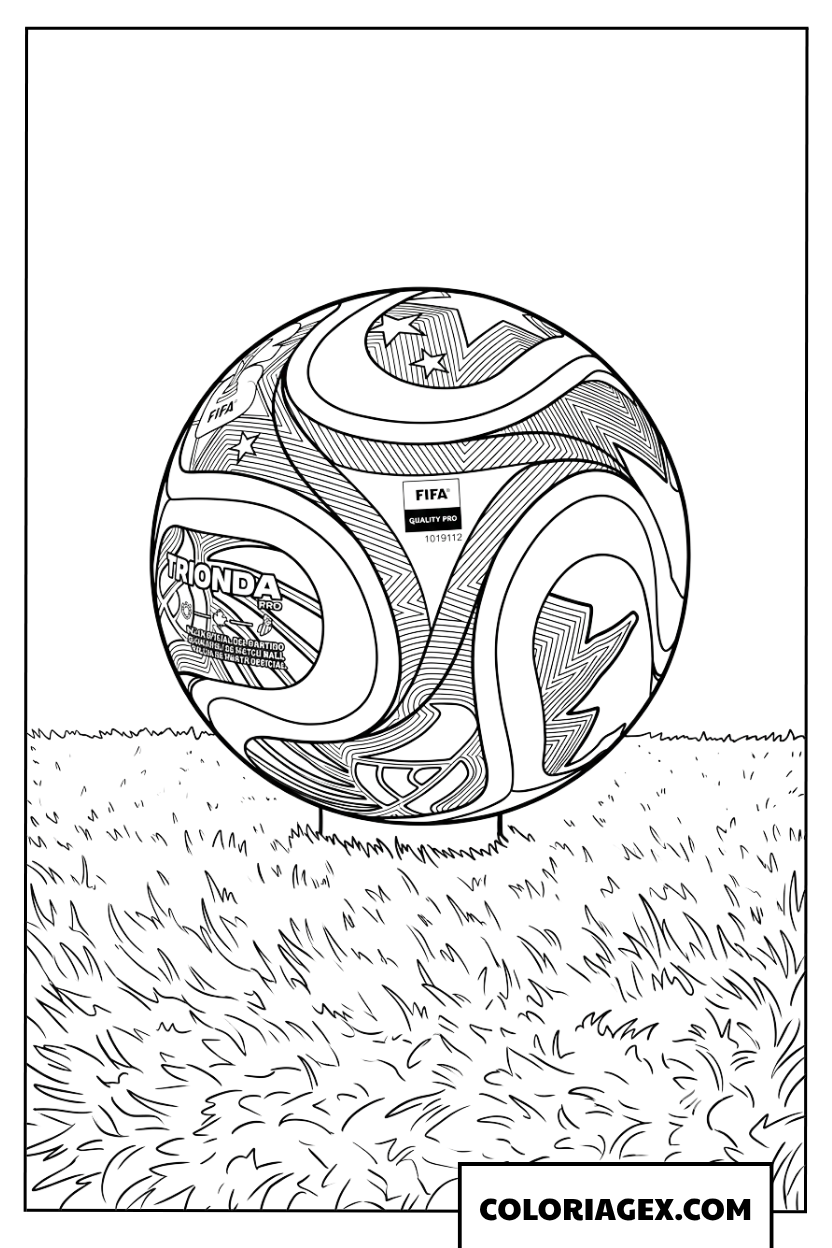 Dessin ballon officiel de la Coupe du Monde de football 2026