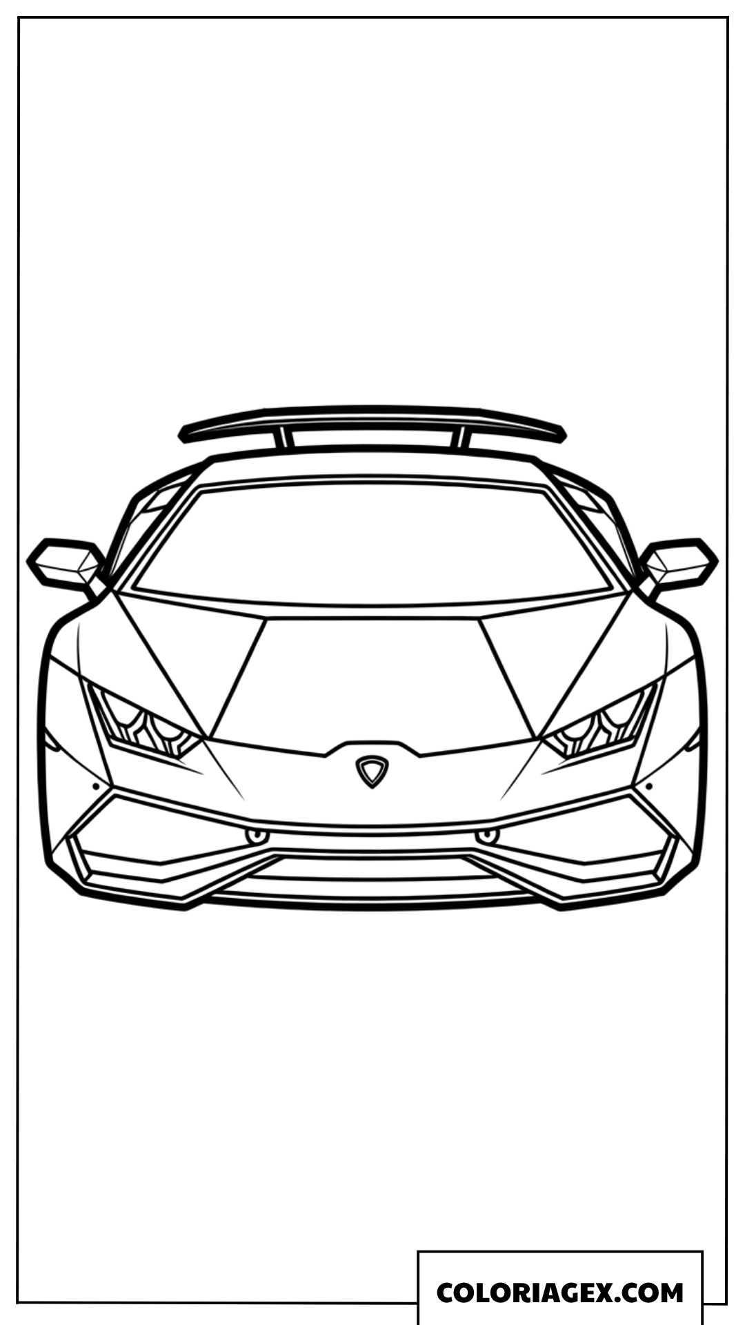 Dessin de Lamborghini avec un aileron sportif