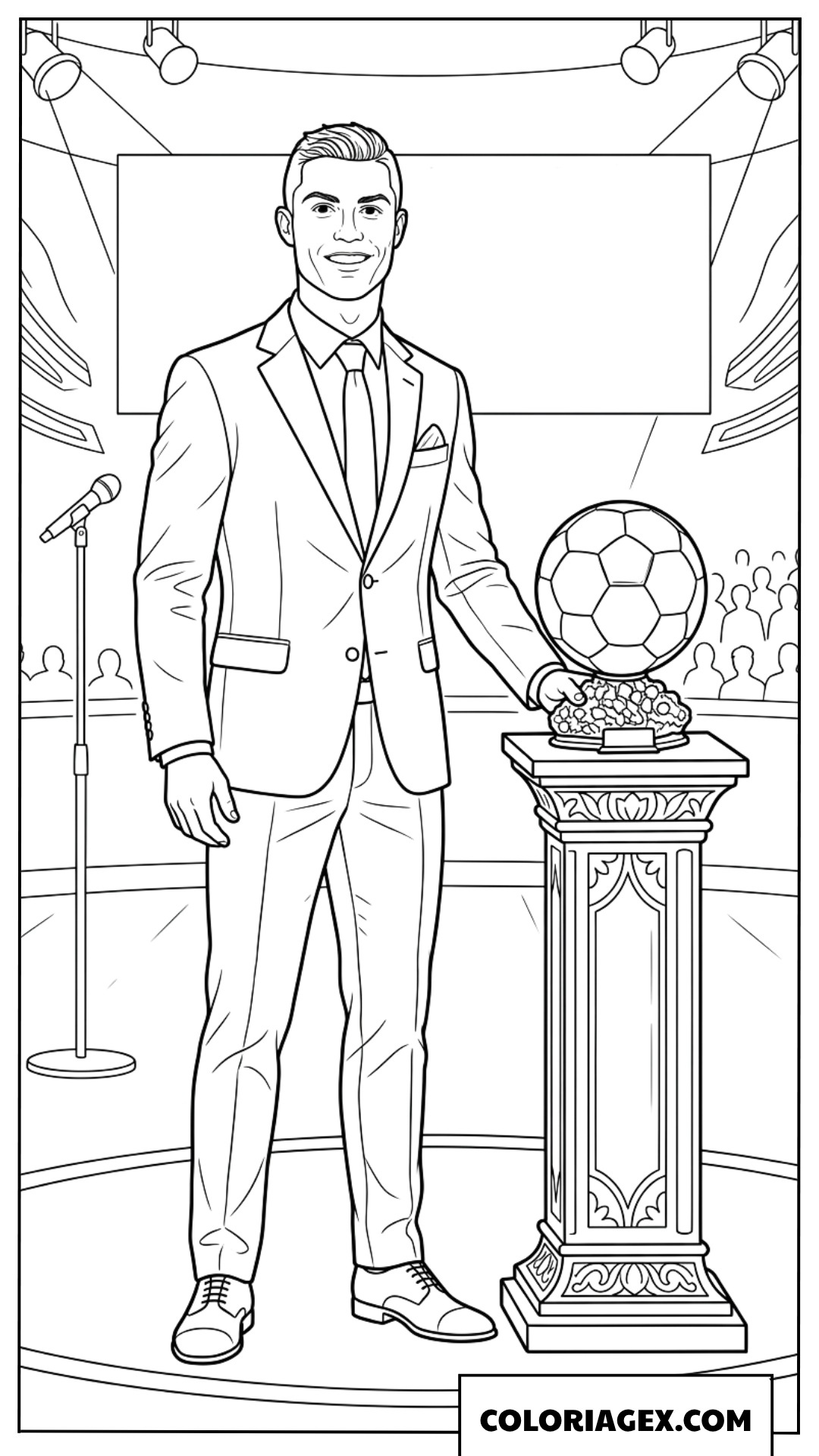 Dessin de Ronaldo lors de la cérémonie du Gala