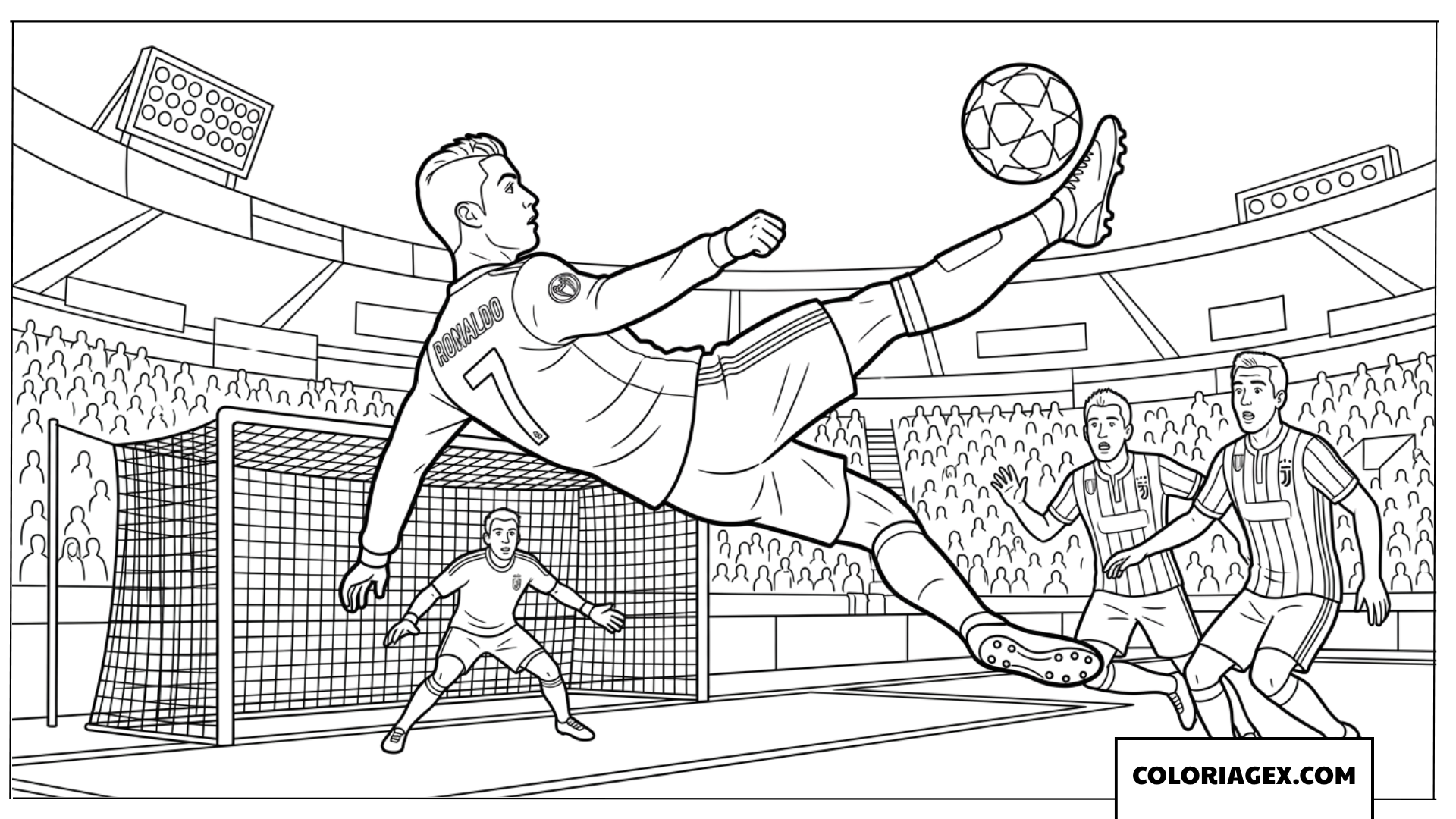 Dessin de Ronaldo sous les acclamations du stade
