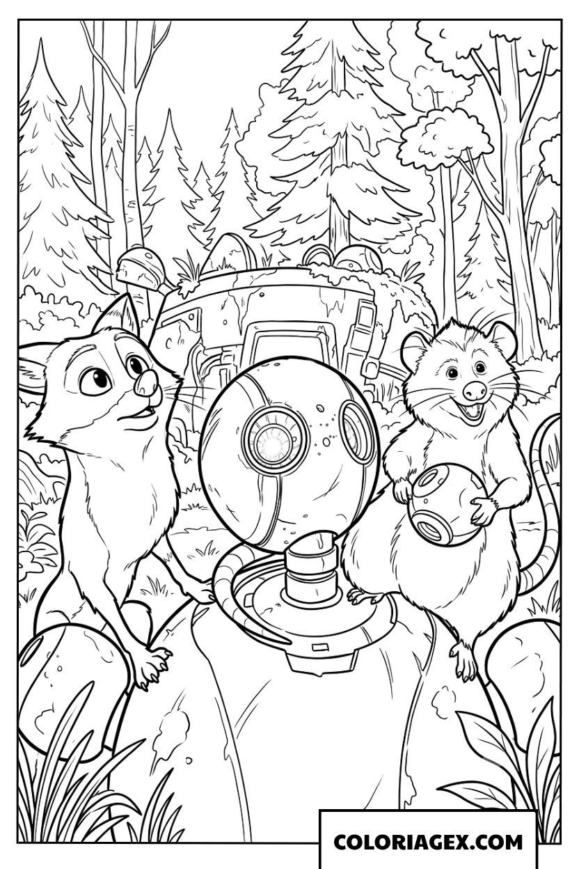 Dessin de Roz explorant d'anciens secrets