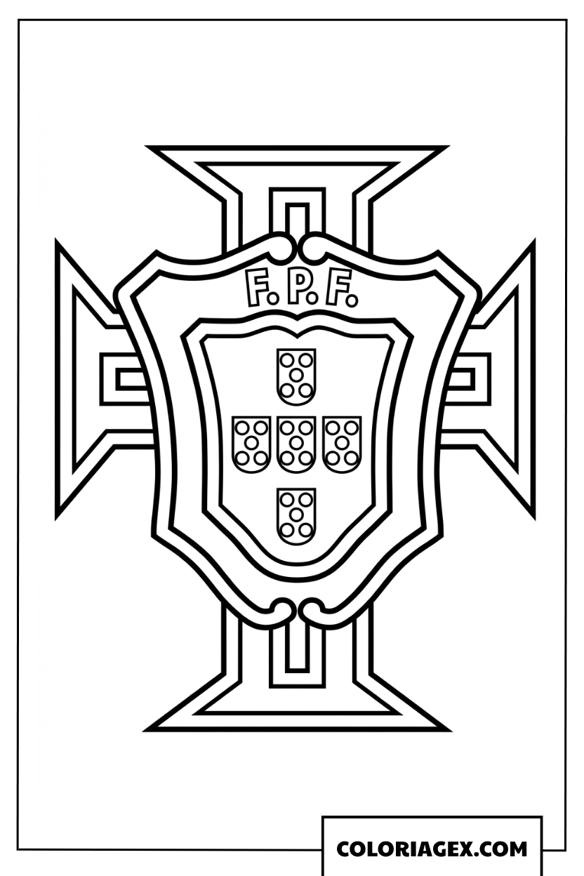 Dessin du blason de la Federation Portugaise de Football FPF