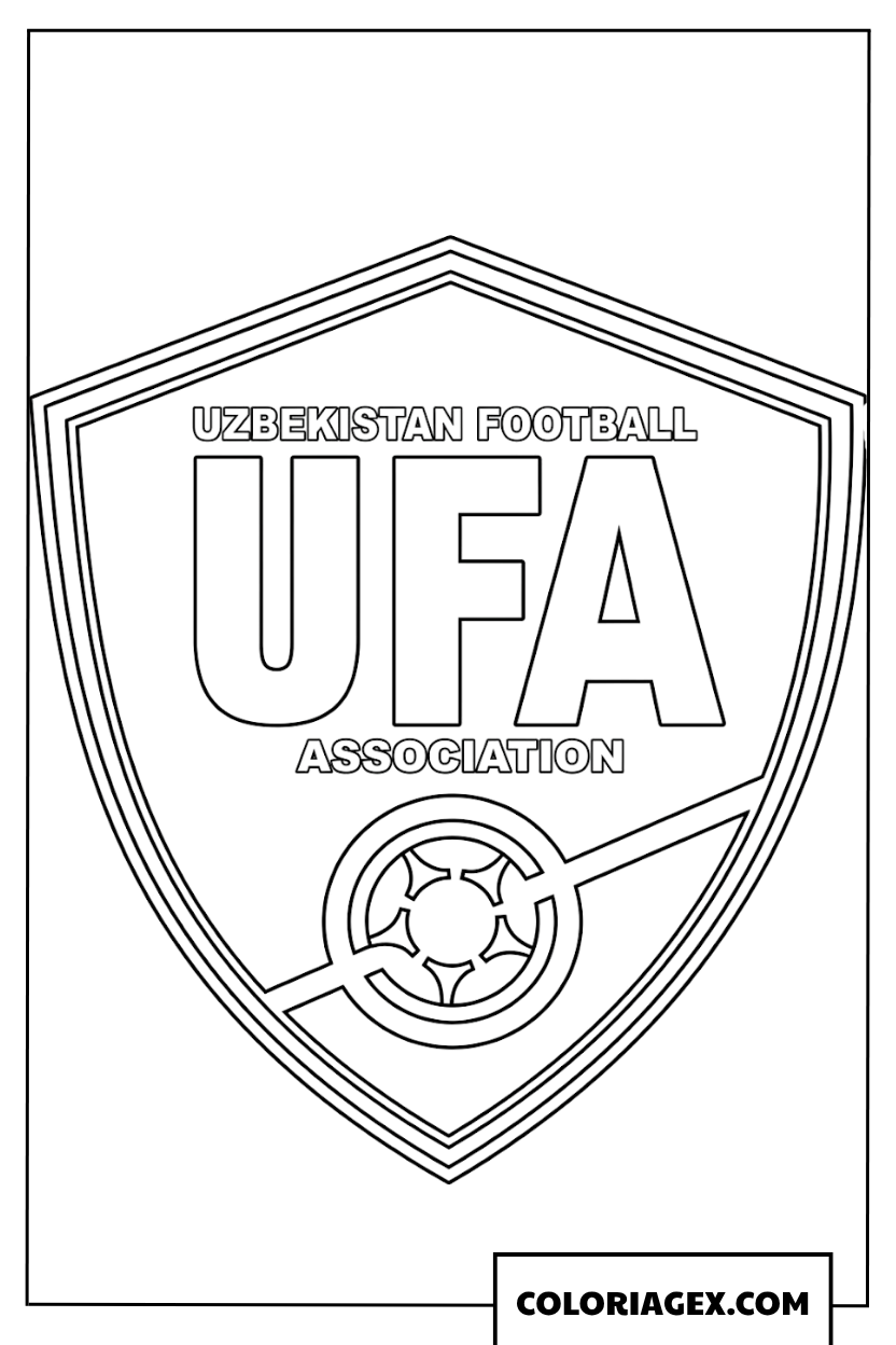 Dessin du logo de la federation d Ouzbekistan de football UFA