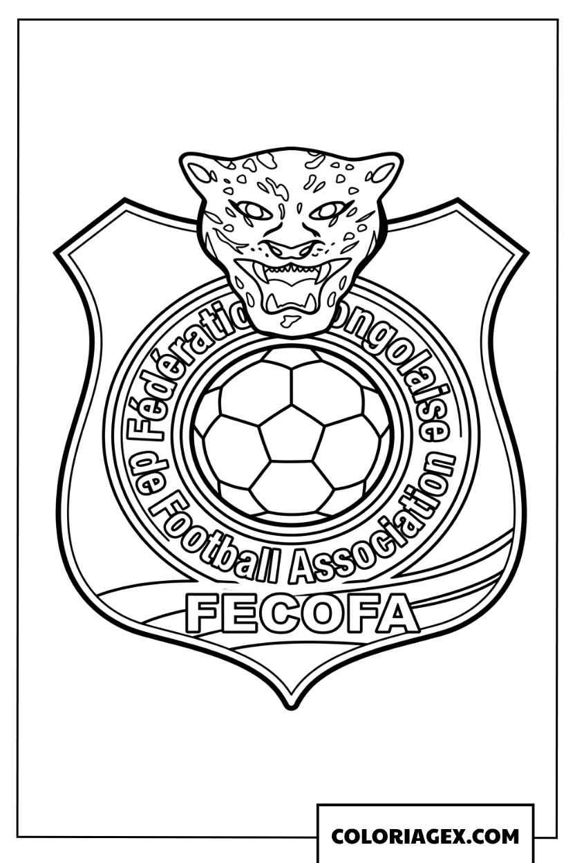 Dessin du logo officiel de la Federation Congolaise de Football FECOFA