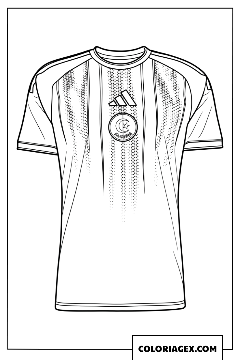 Dessin du maillot de foot de l Algerie a imprimer
