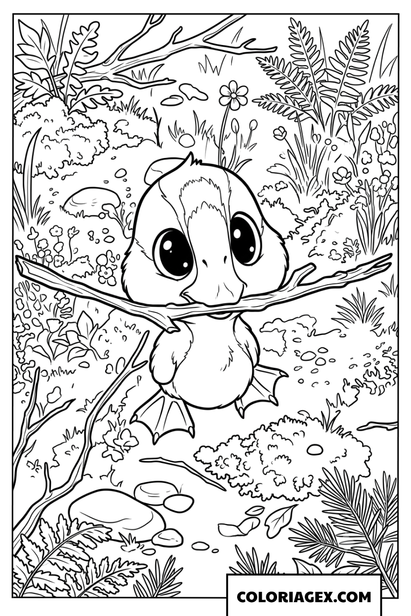 Dessin du petit oison Brightbill