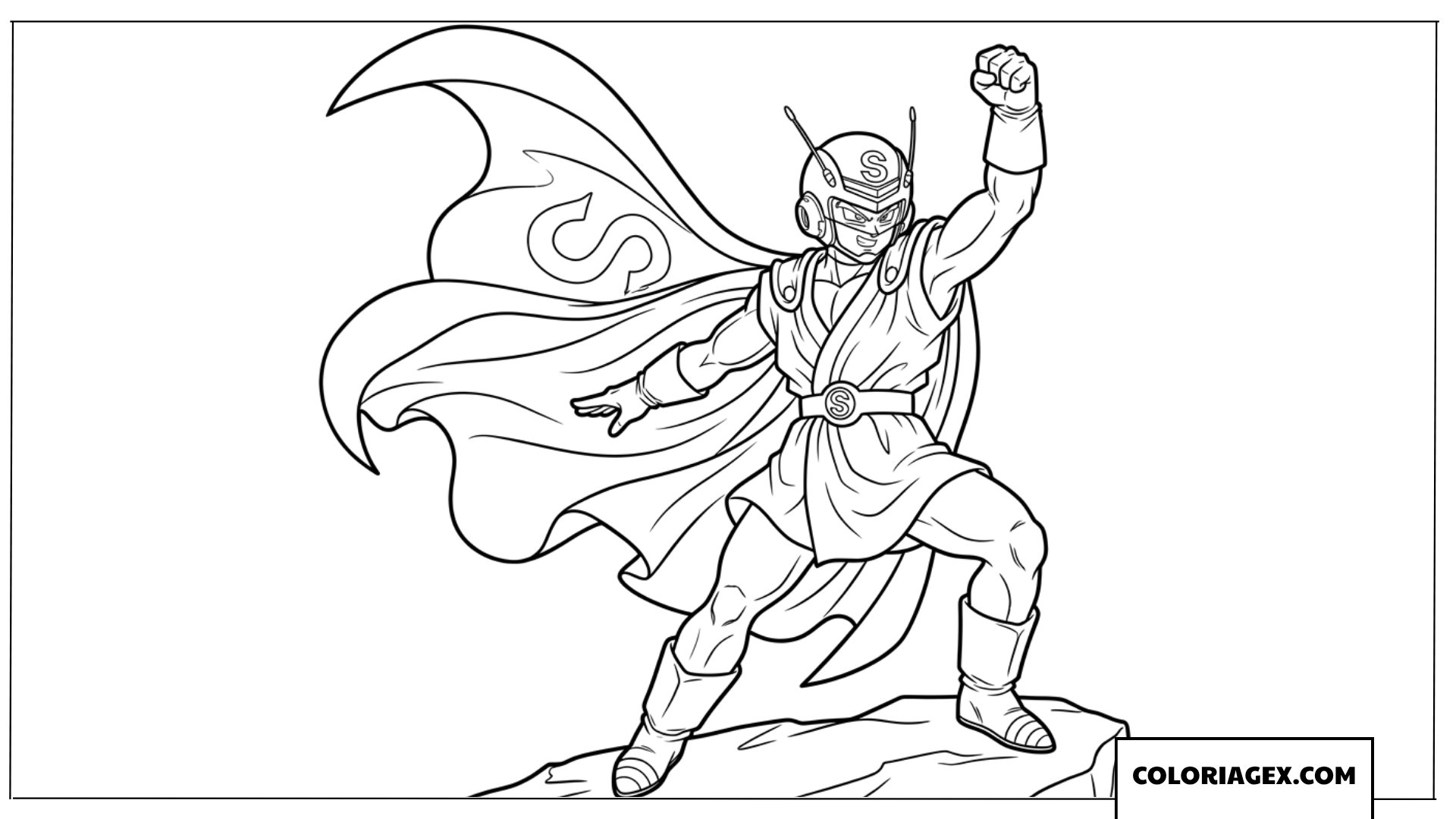 Dessin du super heros Great Saiyaman