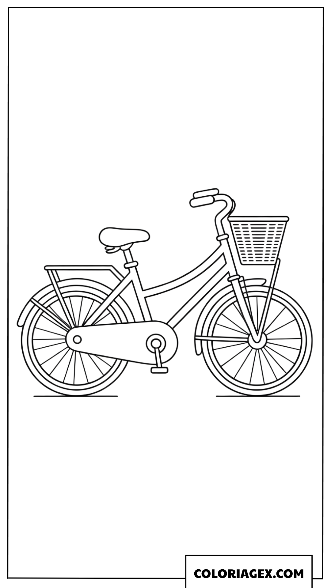 Dessin dun joli vélo avec un panier