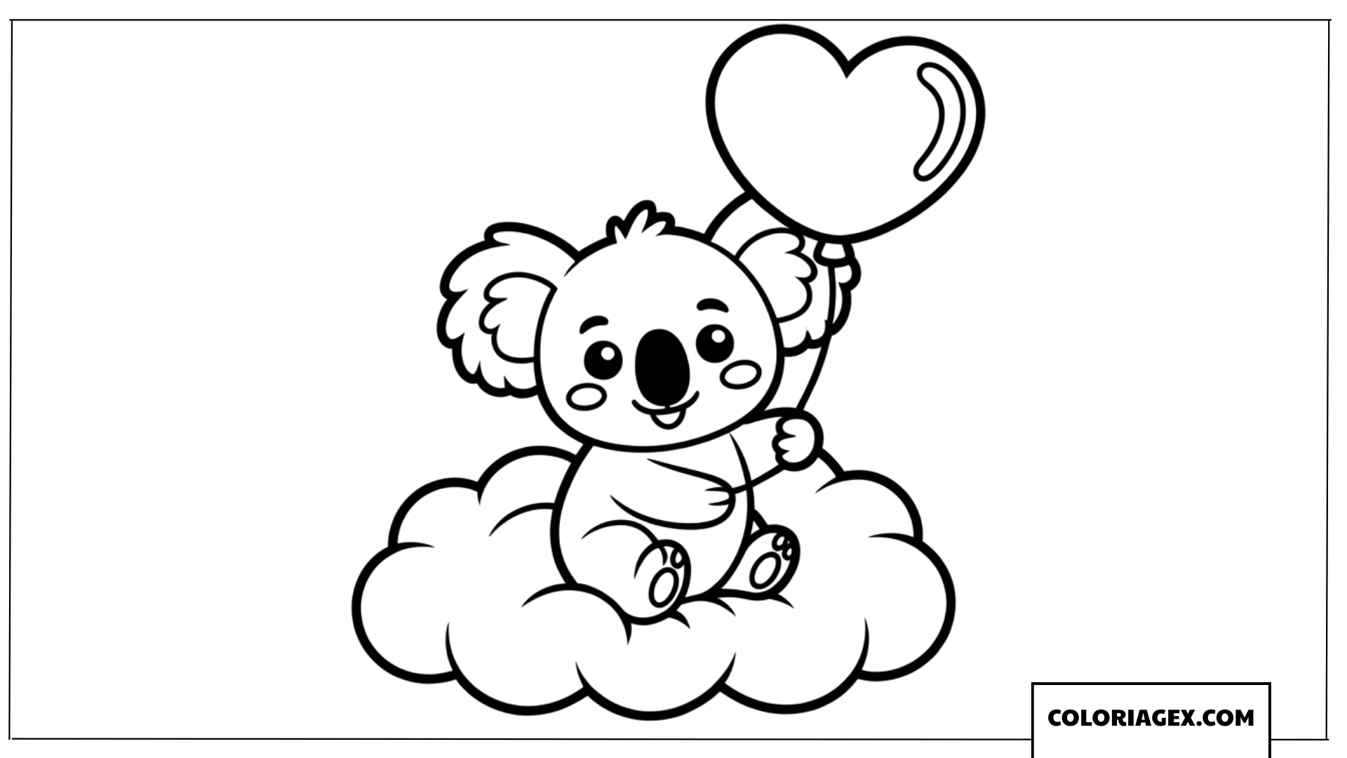 Dessin dun koala mignon assis sur un nuage