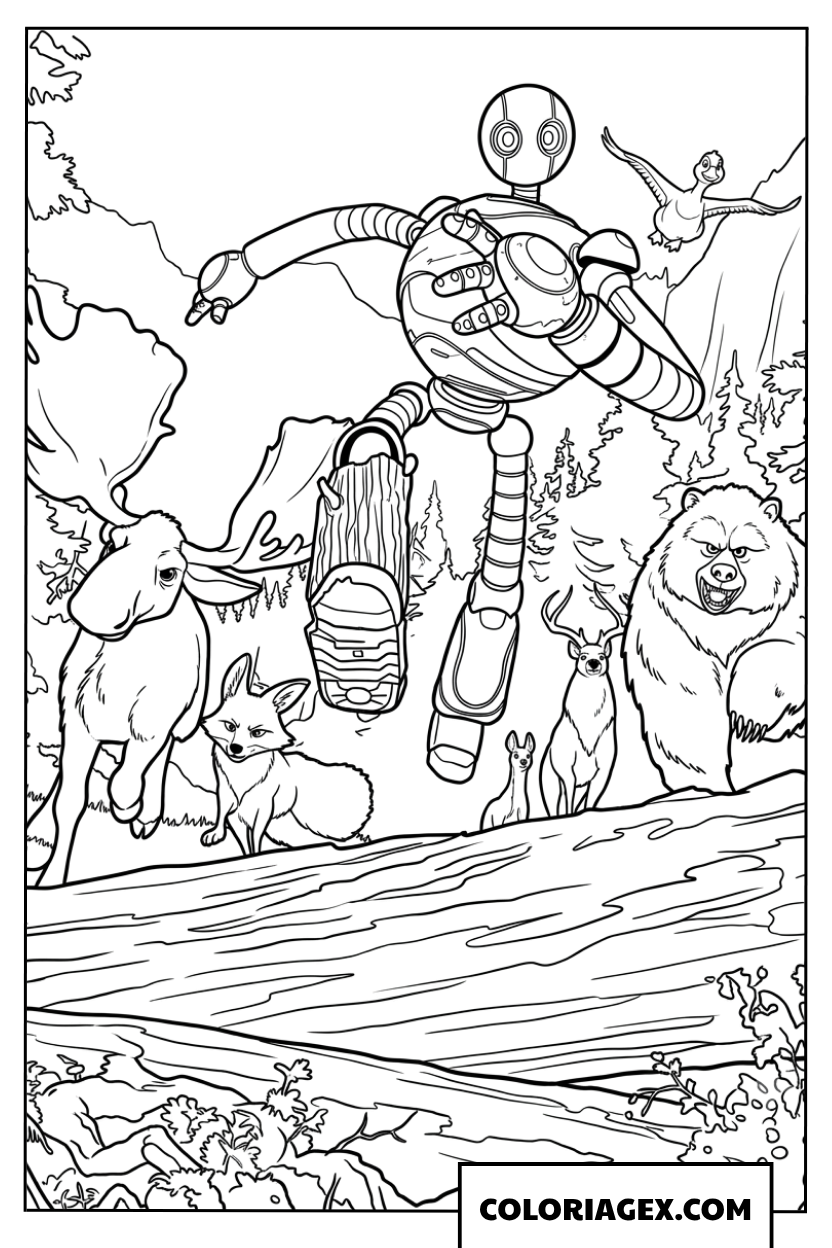 Dessin d'une aventure palpitante dans la forêt