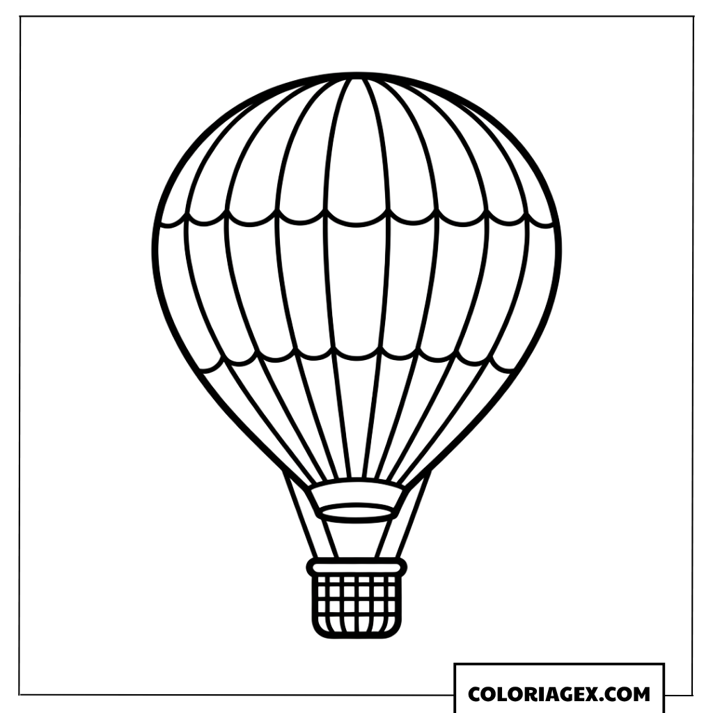 Dessin dune montgolfiere flottant dans le ciel