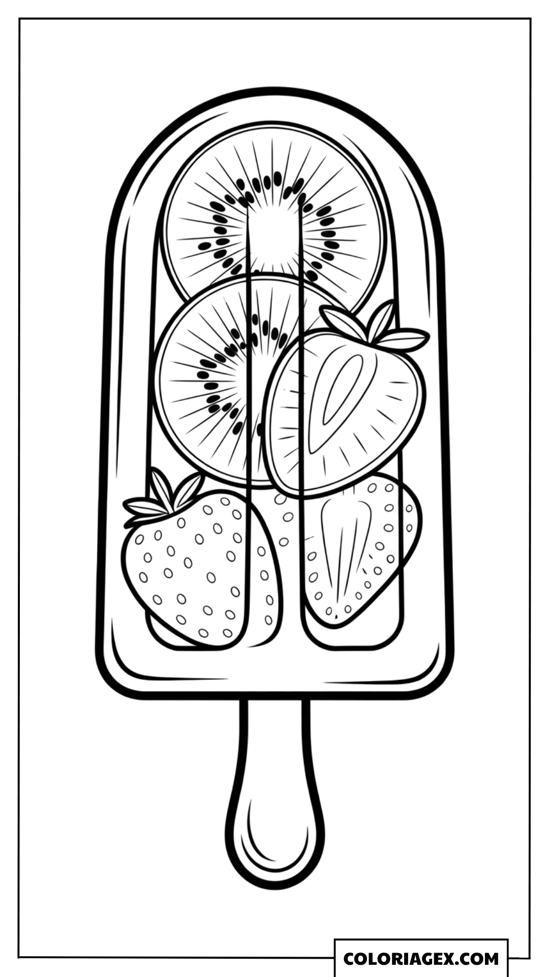 Esquimau aux fruits coloriage