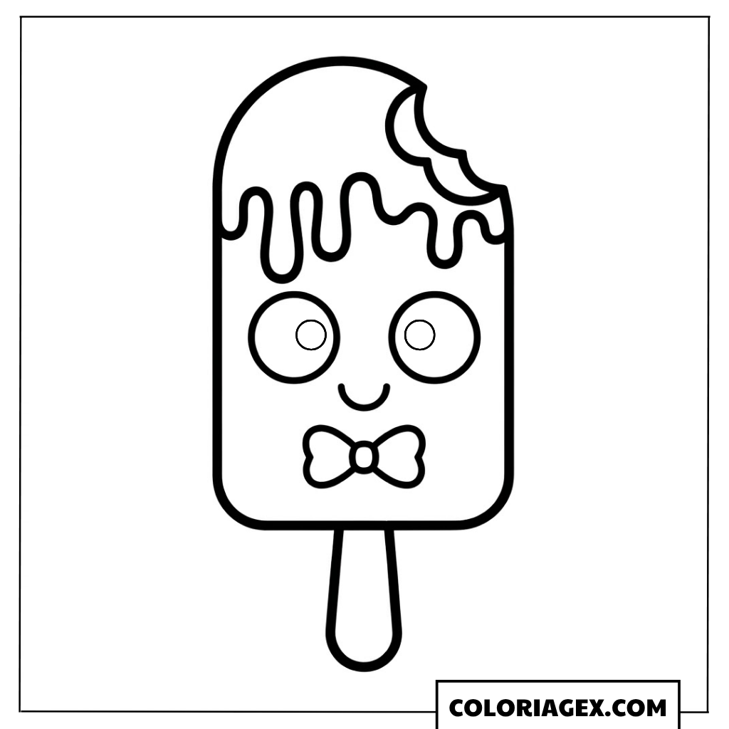 Esquimau licorne mignon coloriage