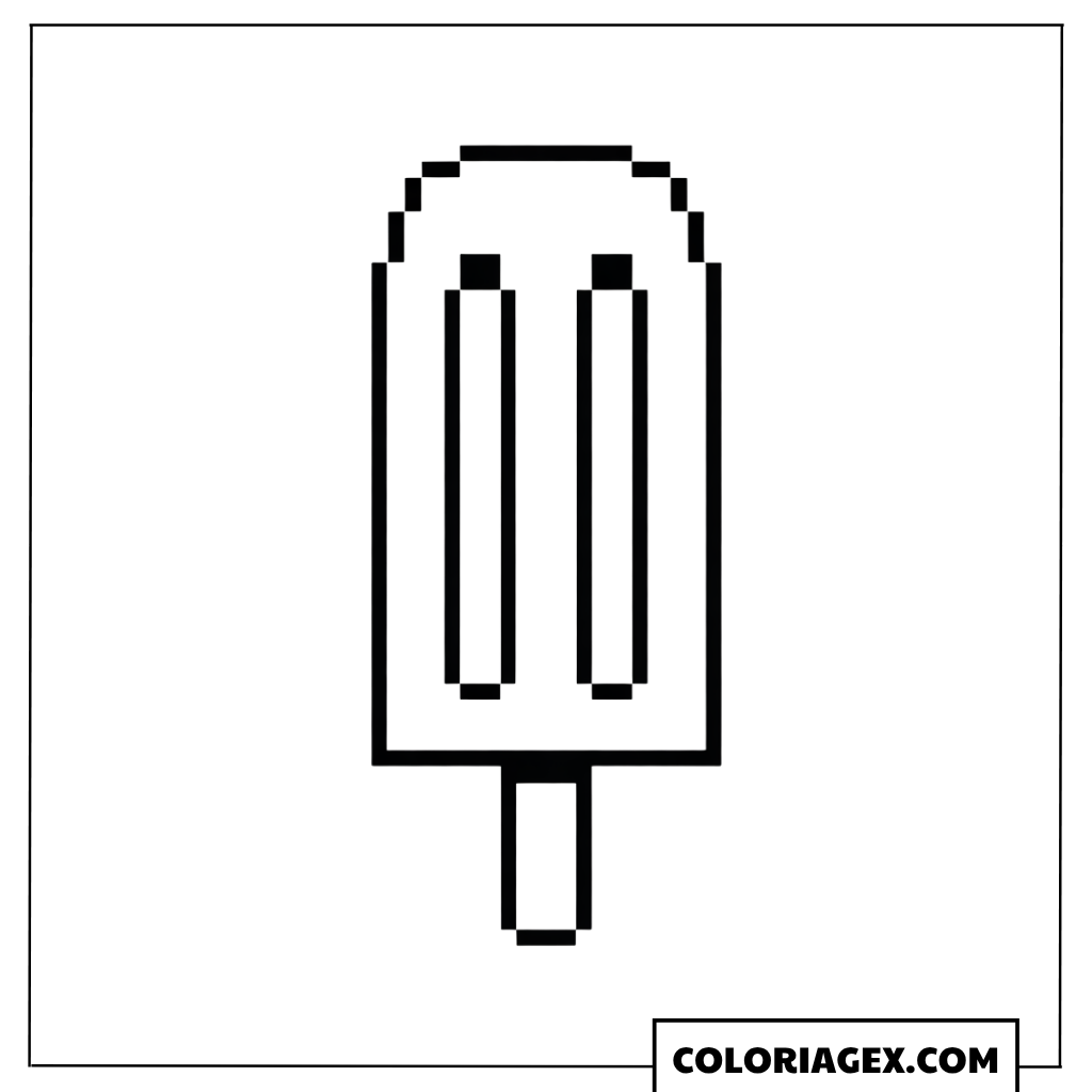 Esquimau pixel art coloriage