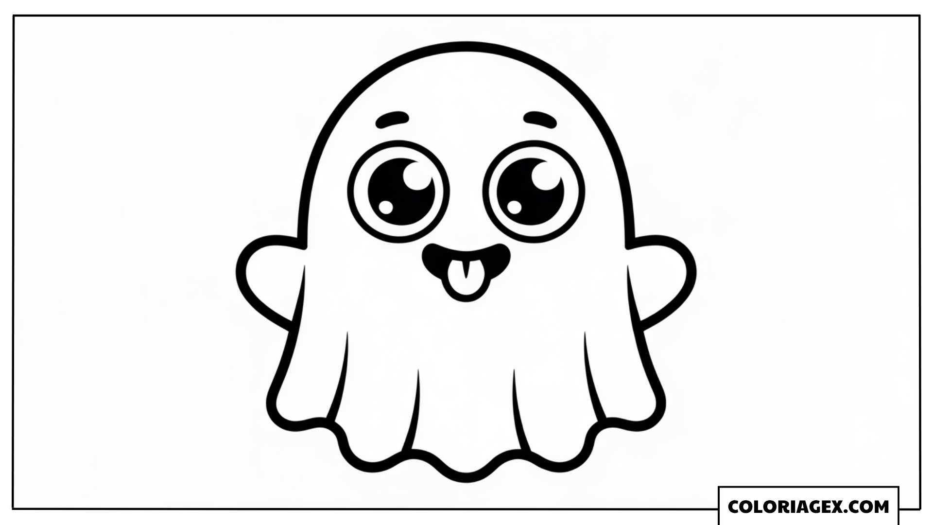 Fantôme mignon coloriage