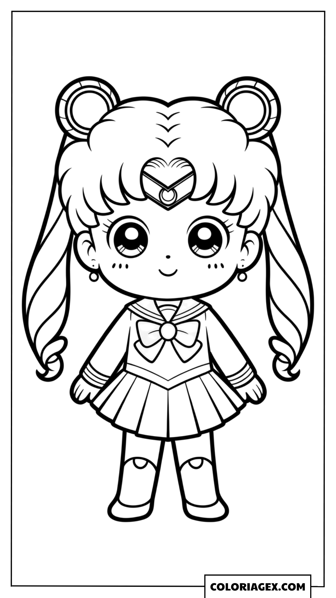 Fille style Sailor Moon coloriage
