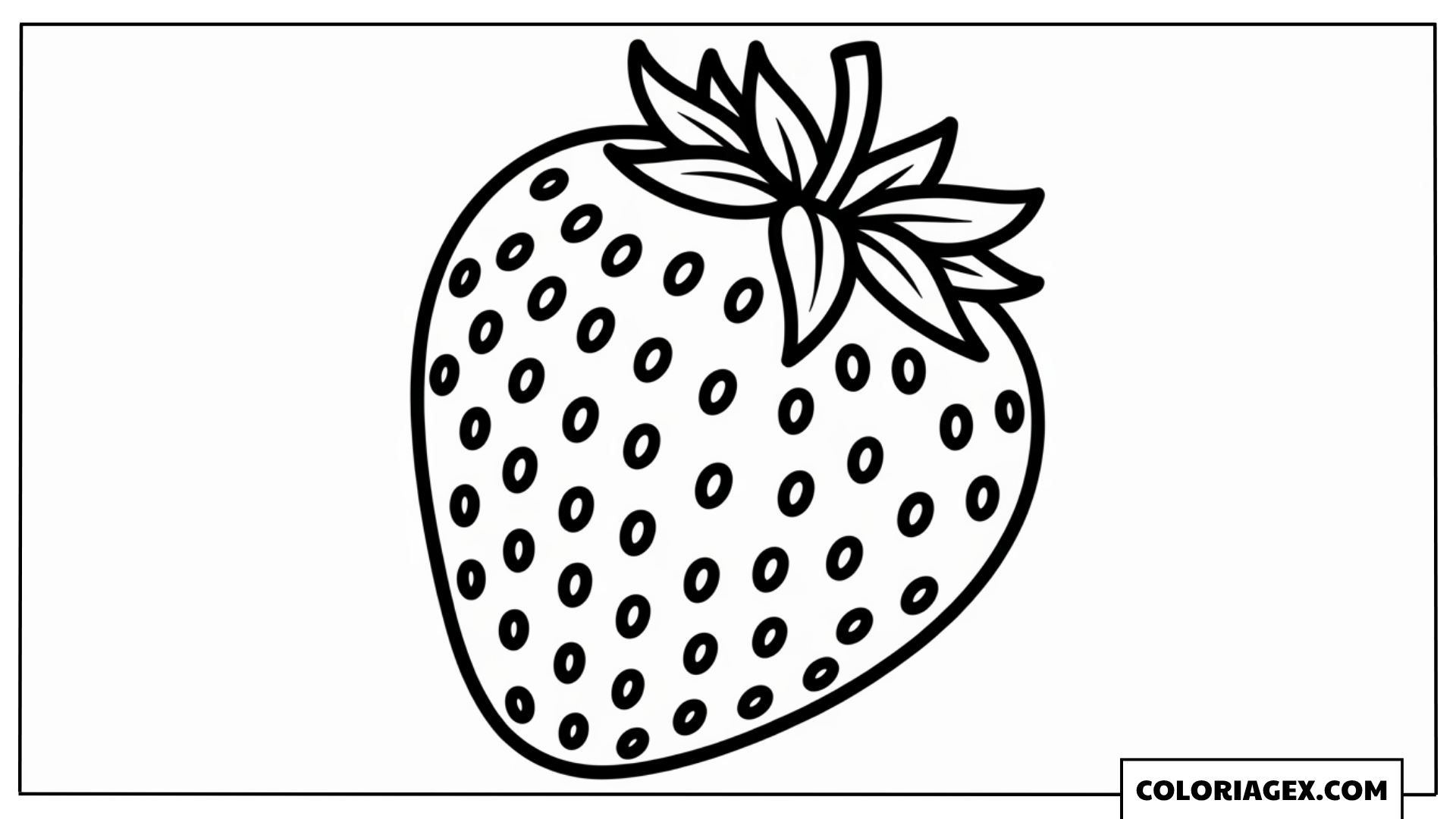 Grosse fraise coloriage