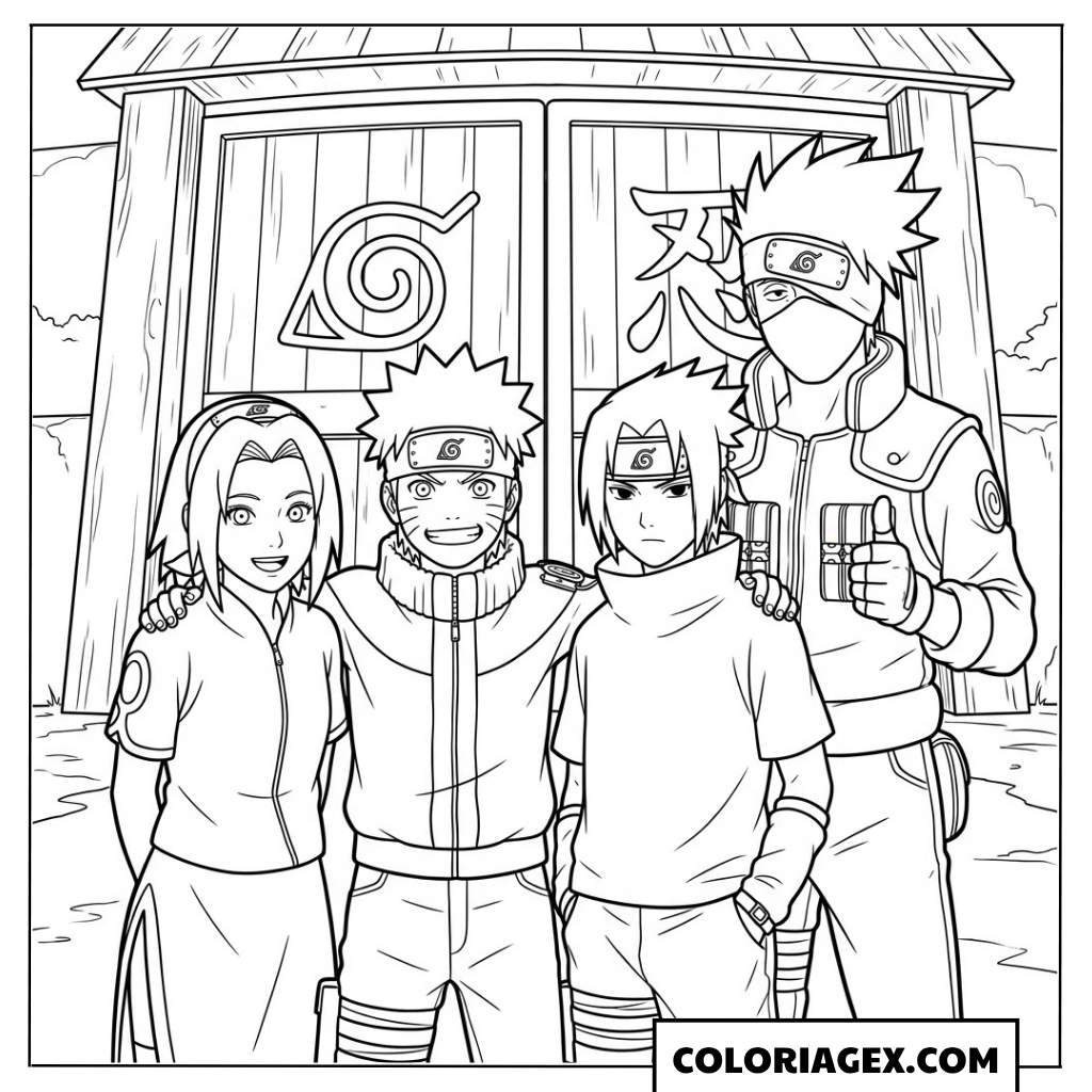 L’Équipe 7 au complet à colorier