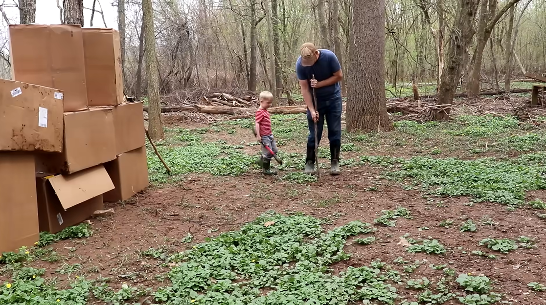 Le défi de construire une maison en Lego en pleine forêt (1)