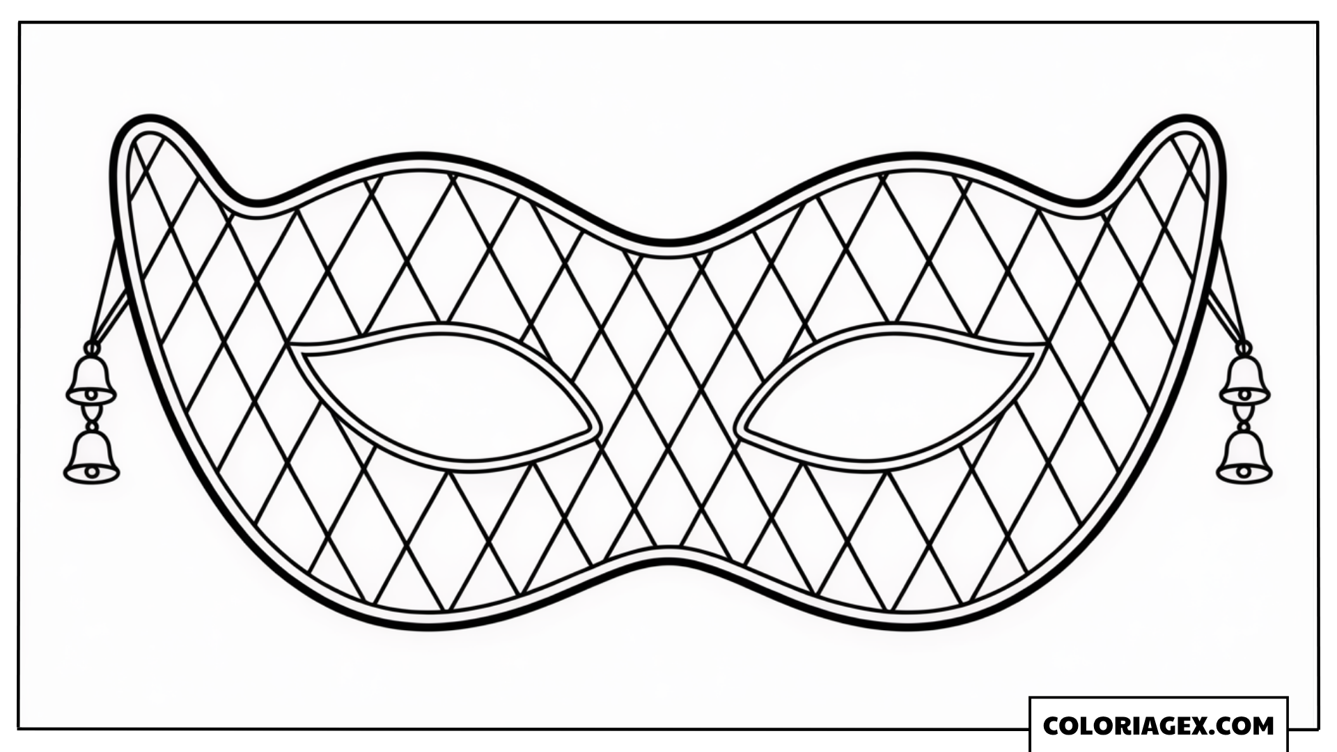 Masque de carnaval élégant coloriage