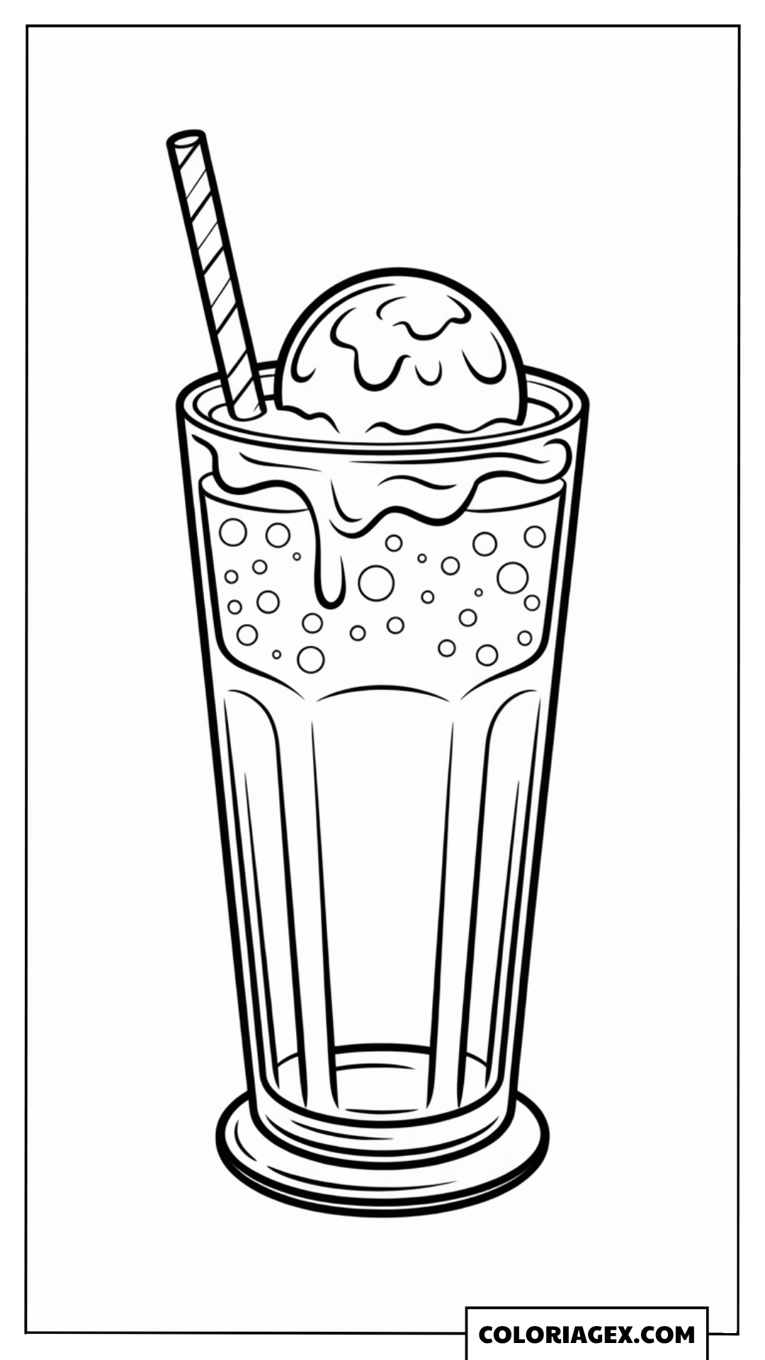 Milkshake glacé coloriage
