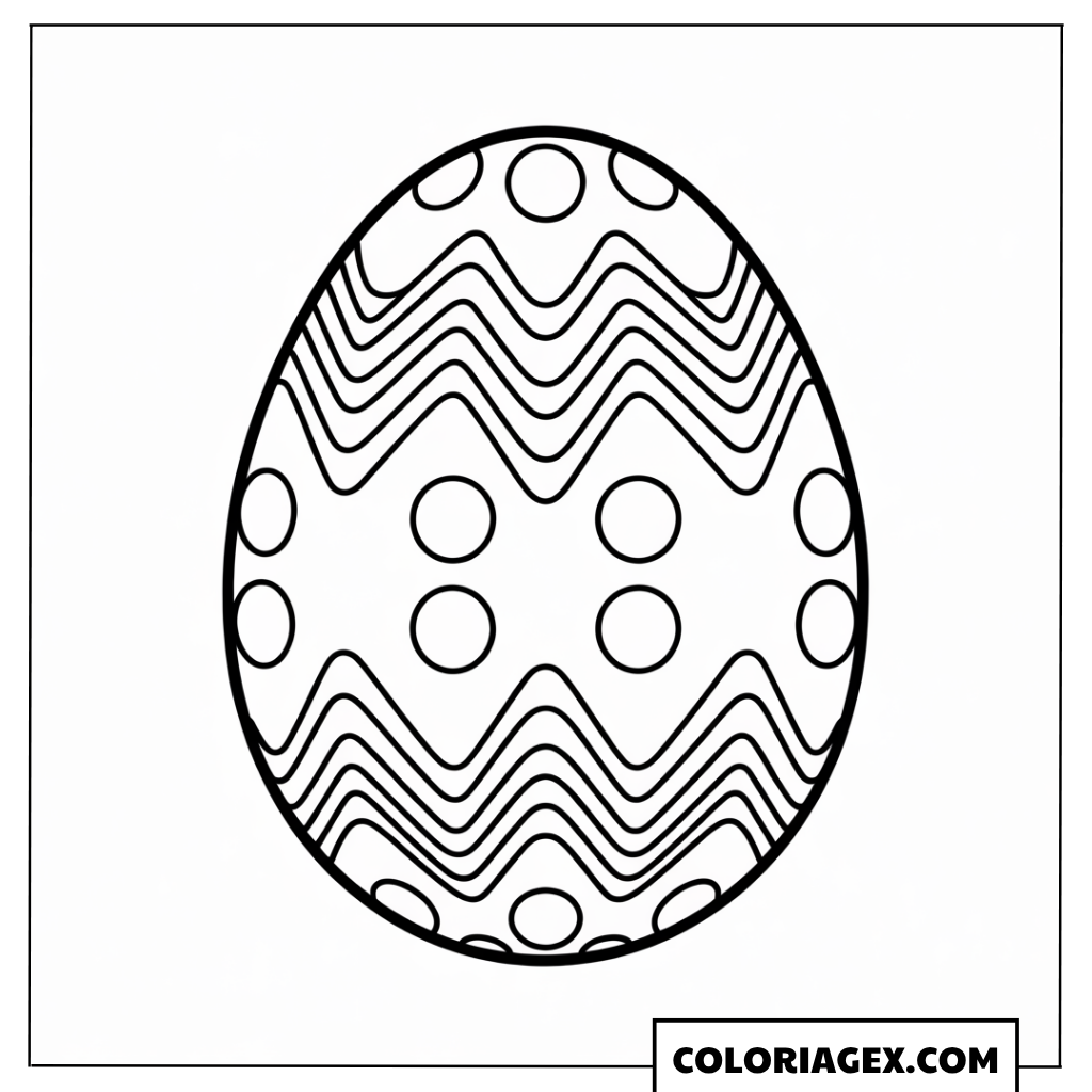 Œuf de Pâques décoré coloriage