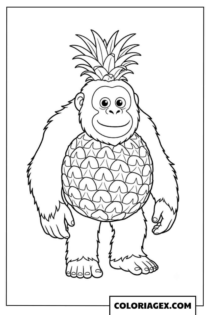 Orangutini Ananasini coloriage