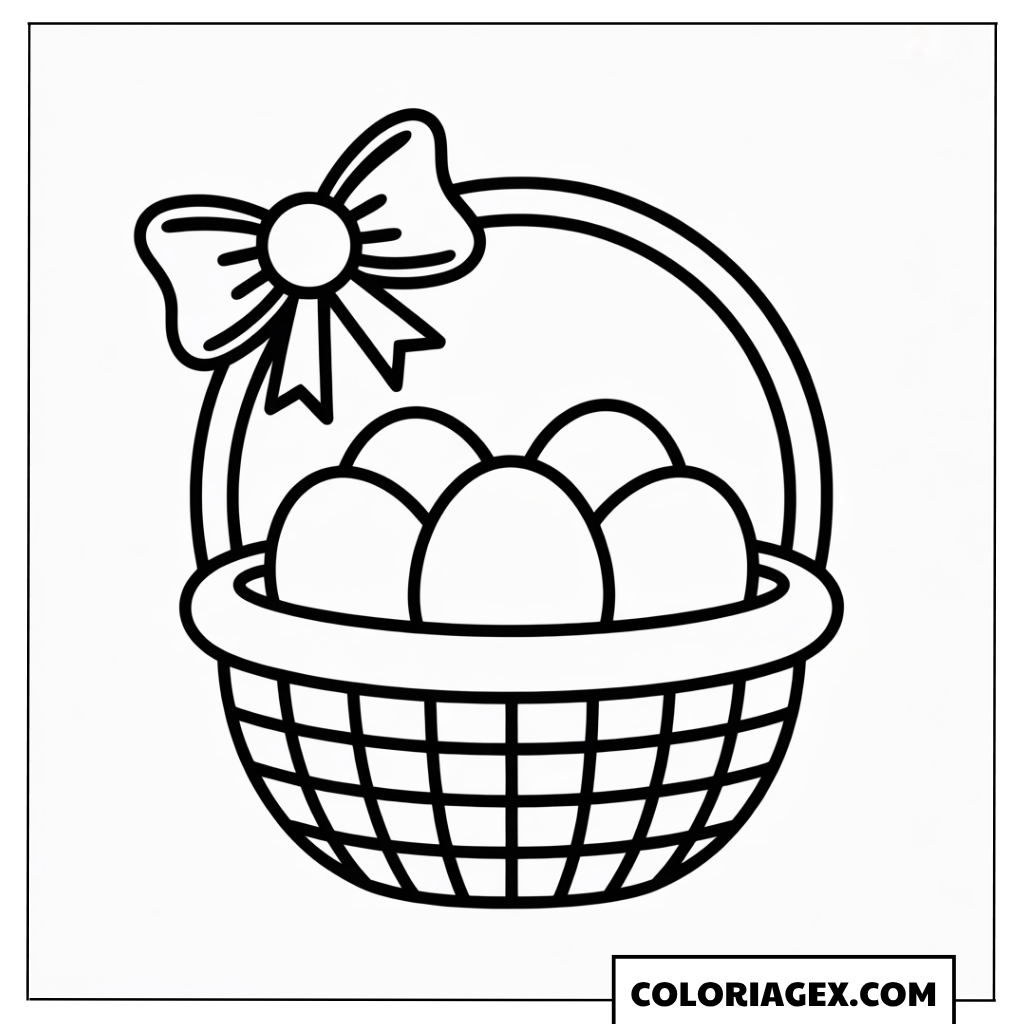 Panier de Pâques coloriage