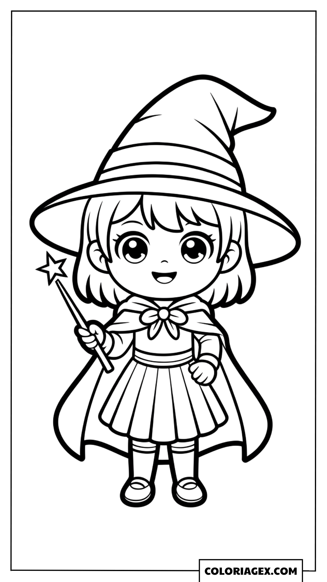 Petite sorcière coloriage
