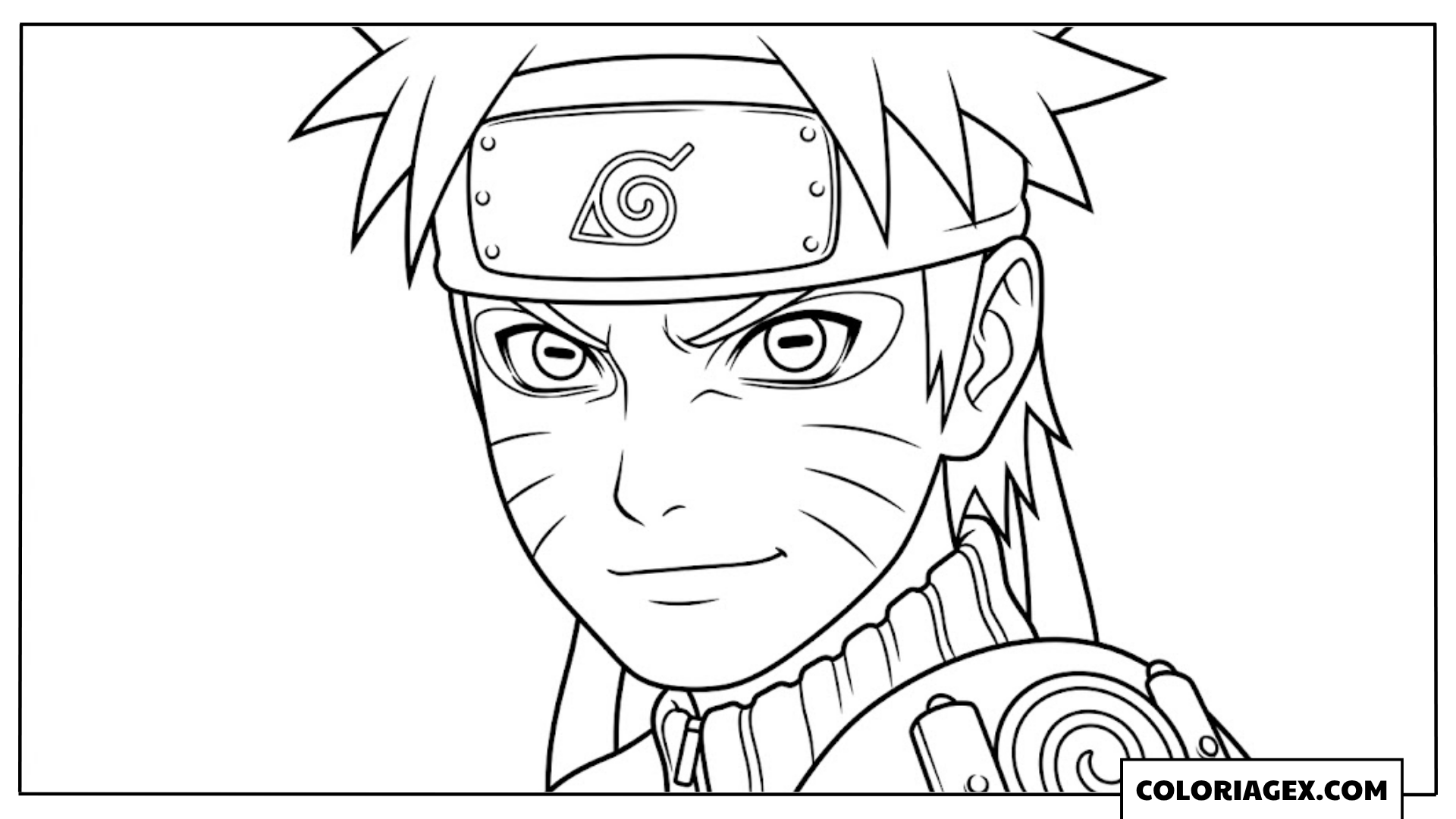 Portrait de Naruto à colorier