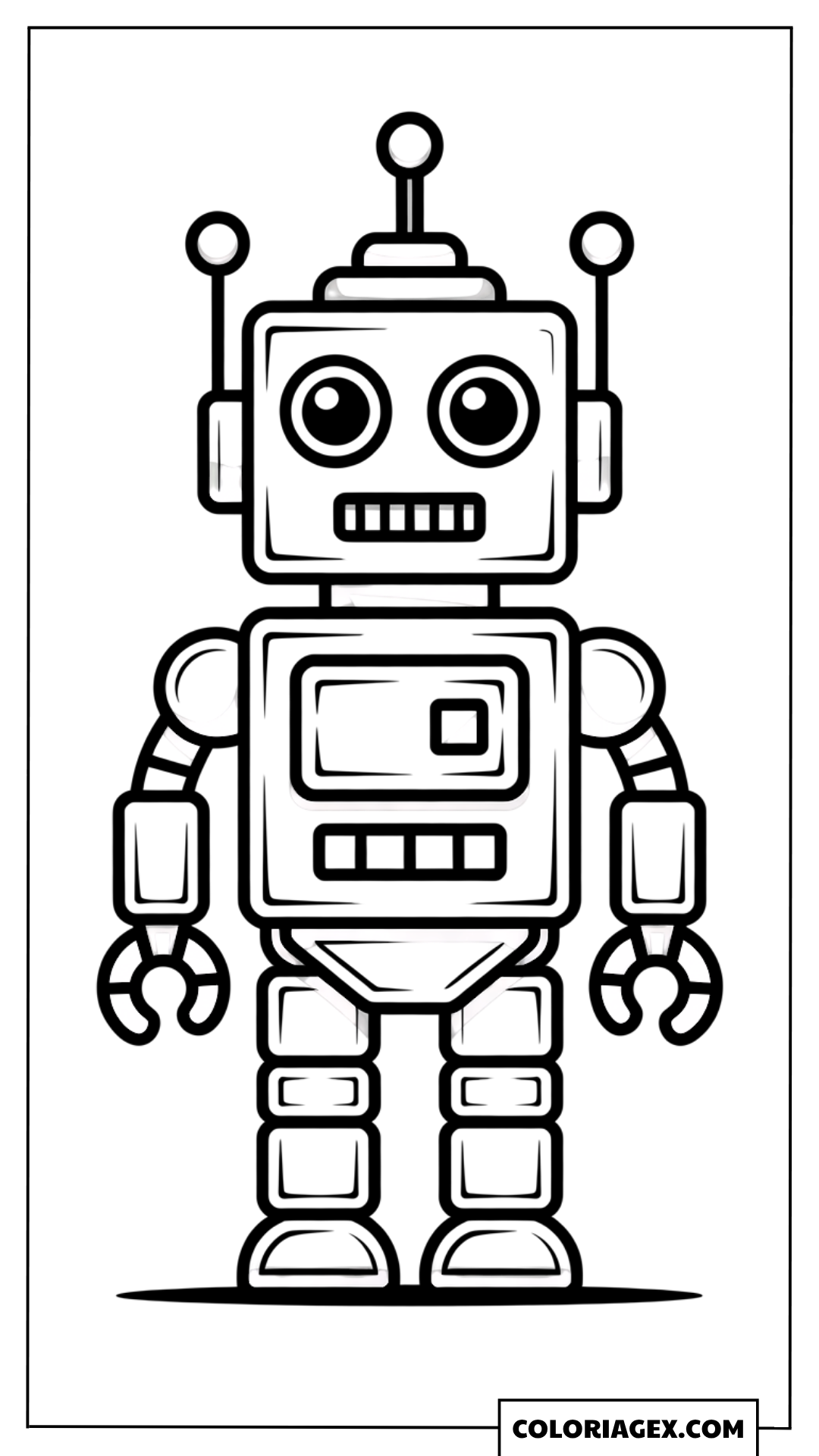 Robot mignon coloriage