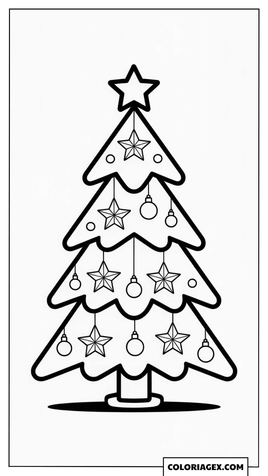 Sapin de Noël simple coloriage