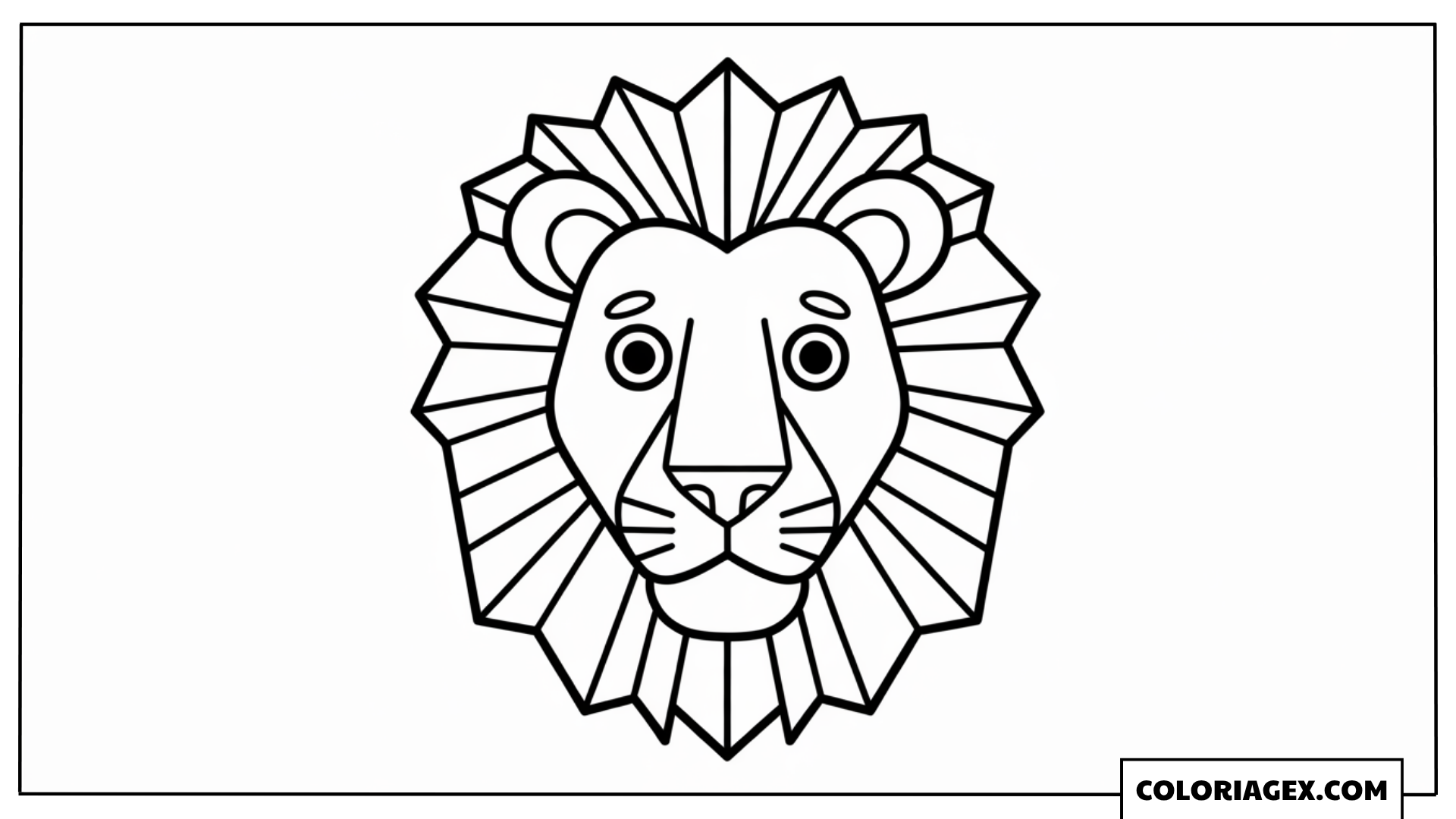 Tête de lion coloriage