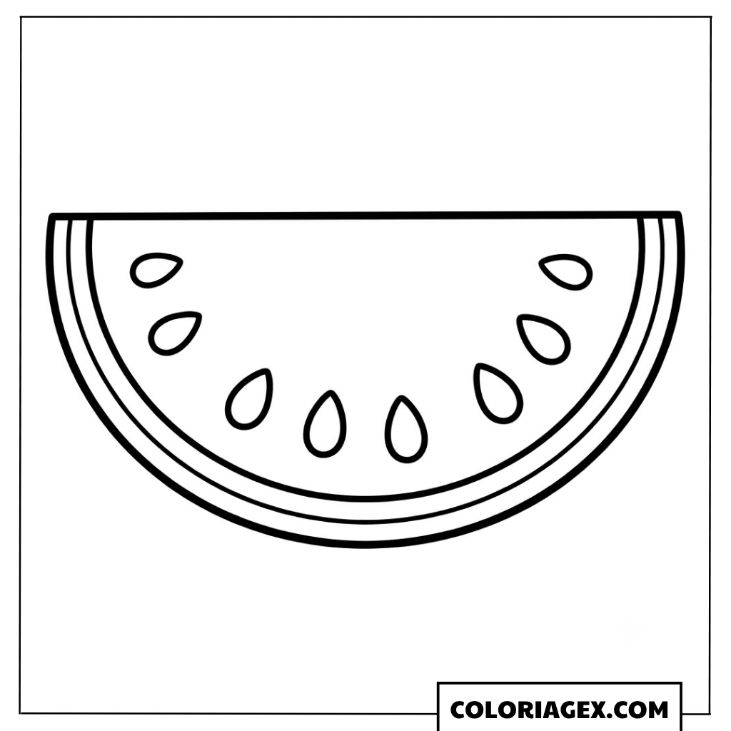 Tranche de pastèque coloriage